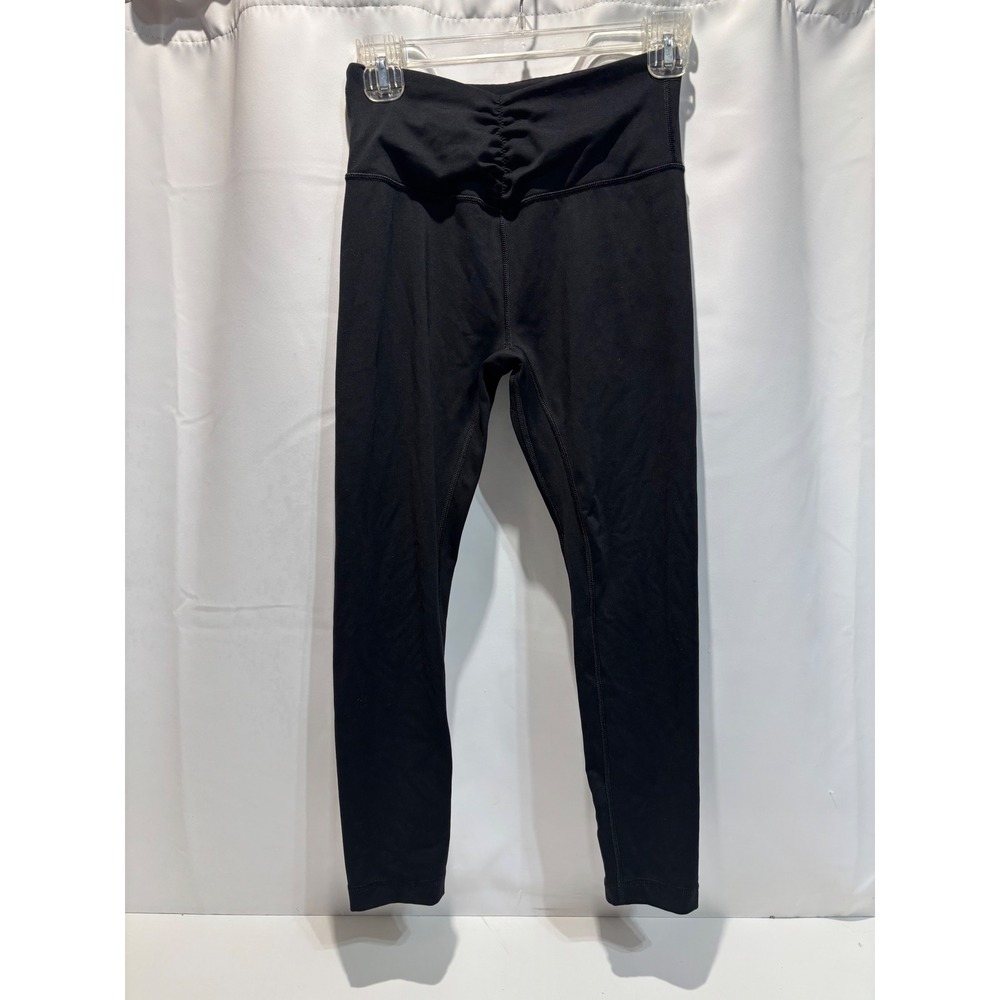 Victoria's Secret On Point Live Leggings Womens S Black Ruched High Rise Crop